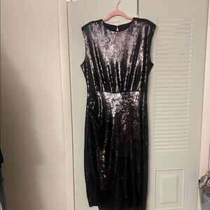 Elegant Black Sequin Dress
